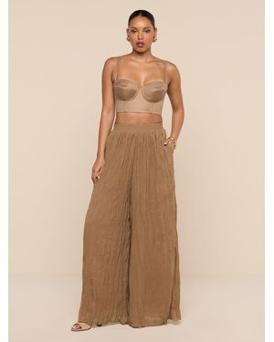 L'Agence Ethel Pleated Trousers - Natural