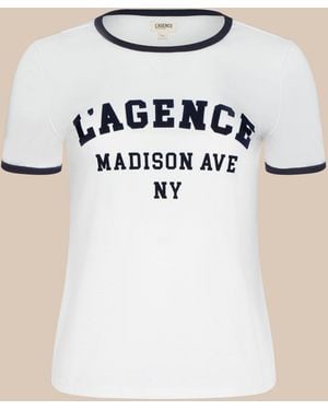 L'Agence Tommie Crewneck T-Shirt - Blue