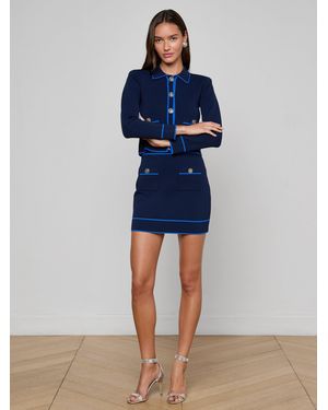 L'Agence Cecilia Knit Mini Skirt - Blue
