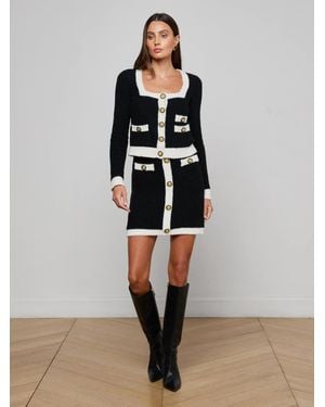 L'Agence Lottie Knit Mini Skirt - Black