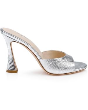 L'Agence Avery Leather Open-Toe Mule - White