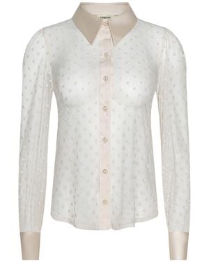 L'Agence Sophie Long-Sleeved Blouse Top - White