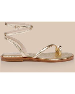 L'Agence Mariana Leather Sandal - White