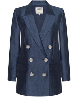 L'Agence Cambrie Oversized Blazer - Blue