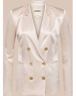 L'Agence Colin Silk Blazer - Natural