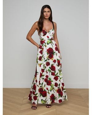 L'Agence Sutton Maxi Dress - White