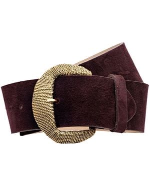 L'Agence Roden Suede Belt - Brown