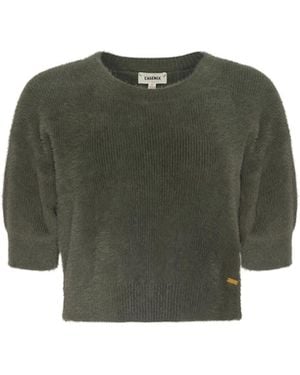 L'Agence Guinevere Cropped Pullover - Green