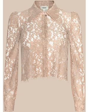 L'Agence 'Agence Anita Lace Blouse Top - Natural