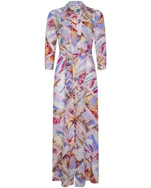 L'Agence 'Agence Cameron Silk Shirt Dress - Red