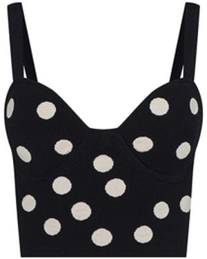 L'Agence Tula Knit Bra Top - Black
