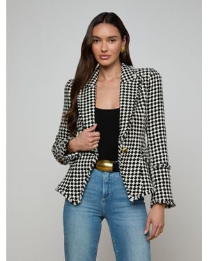 L'Agence Kaisley Tweed Blazer - Grey