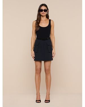 L'Agence Norene Nylon Mini Skirt - Blue