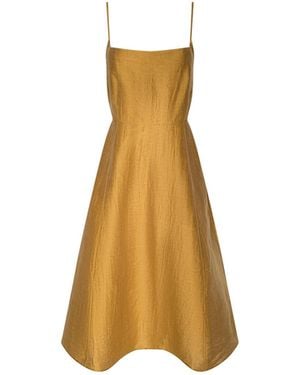 L'Agence Meredith Linen-Blend Dress - Natural