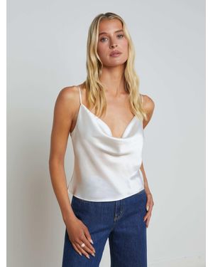 L'Agence Calista Silk Camisole - White