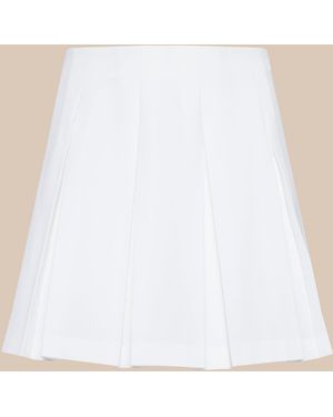 L'Agence Tania Pleated Mini Skirt - Natural