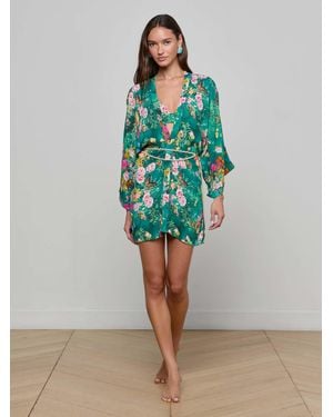 L'Agence Caterina Cover-Up Kimono - Green