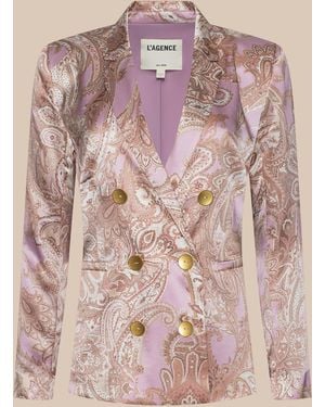 L'Agence Colin Silk Blazer - Pink