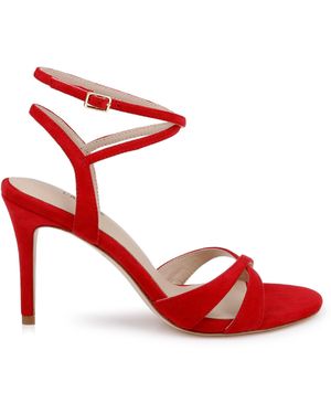 L'Agence Miranda Suede Sandal - Red