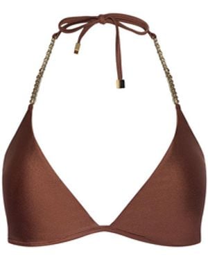 L'Agence Annabelle Triangle Bikini Top - Brown