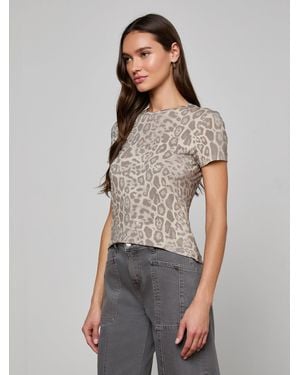 L'Agence 'Agence Ressi Fitted T-Shirt - Grey