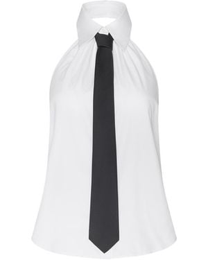 L'Agence 'Agence Wren Neck-Tie Top - White