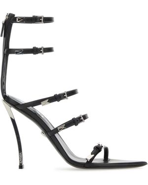 Versace Leather Sandals - White