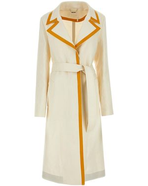 Chloé Single-Breasted Coats - Natural