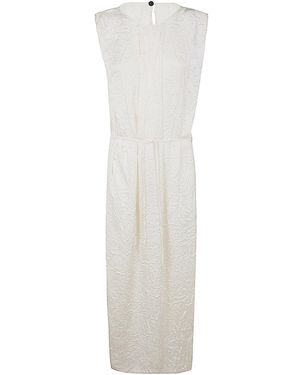 Maria Calderara Back Or Front Long Dress - White