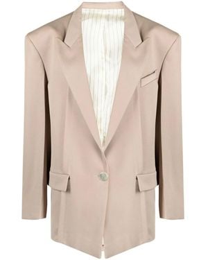 The Attico Glen Oversized Single-breasted Blazer - Natural