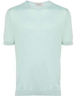 John Smedley Belden Short Sleeves Crew Neck T-Shirt - Green