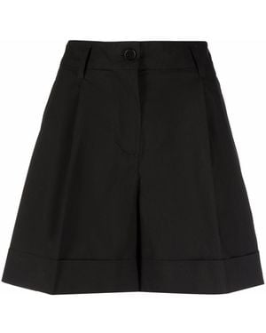 P.A.R.O.S.H. Turn-Up Hem Shorts - Black