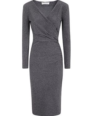 La Petite Robe Di Chiara Boni Slava Starry Lurex Dress Jersey - Grey