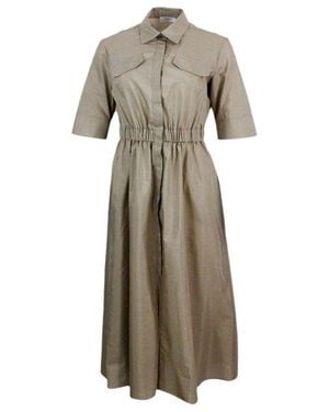 Barba Napoli Midi Dresses - Natural