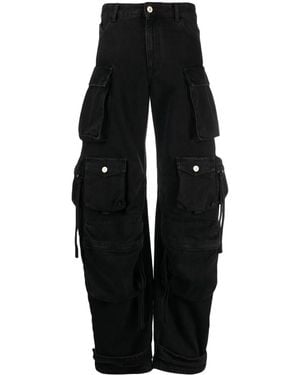 The Attico Oversized Cargo Jeans - Black