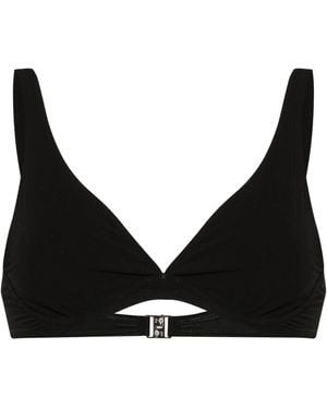 Isabel Marant Petra Plunging Bikini Top - Black