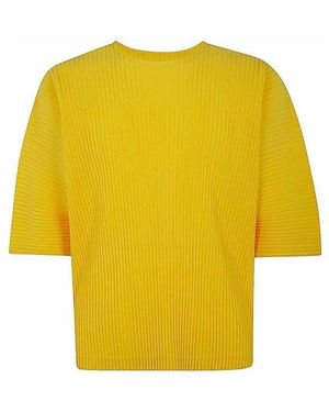 Homme Plissé Issey Miyake T-Shirts - Yellow