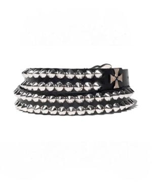 Enfants Riches Deprimes Cross Studded Belt - Black