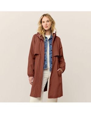 Lands' End Verstaubarer Wasserdichter Squall Regenmantel, Damen, Größe Regular, Polyester, By - Braun