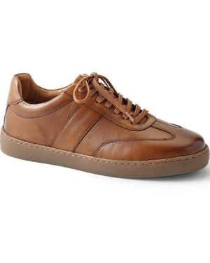 Lands' End Leder-Sneakers, Herren, Größe Regular, Leder/Rauleder, By - Braun