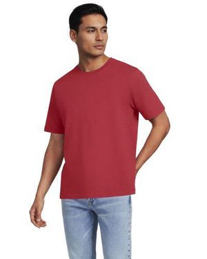 Lands' End Super-T Kurzarm-Shirt, Classic Fit, Herren, Größe:48-50 Tall, Baumwolle, By - Rot