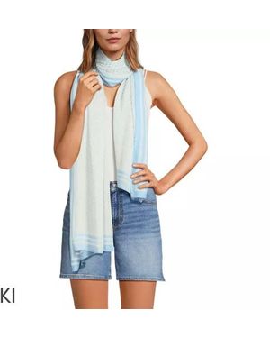 Lands' End Fließender Schal, Damen, Größe:Null Regular, Viskose, By - Blau