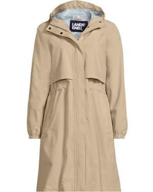 Lands' End Verstaubarer Wasserdichter Squall Regenmantel, Damen, Größe Regular, Polyester, By - Natur
