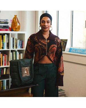 Lands' End Ahluwalia 'Joy' Patch-Shoppertasche, Damen, Größe:Null Regular, By - Schwarz