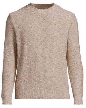 Lands' End Pullover Aus Leinenmix, Herren, Größe:44-46 Regular, By - Braun