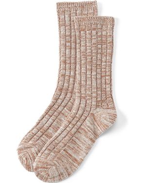 Lands' End Melierte Socken, Damen, Größe:Null Regular, Baumwoll-Mischung/Polyester-Mischung, By - Braun
