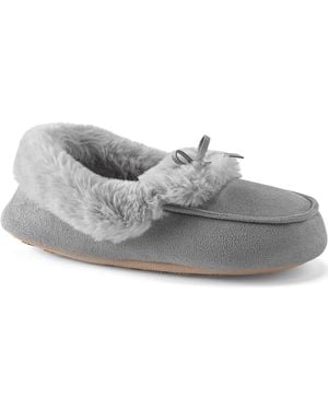 Lands' End Mokassin-Slipper - Grau