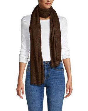 Lands' End Metallic-Schal, Damen, Größe:Null Regular, Metall/Viskose, By - Blau