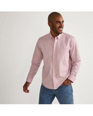 Lands' End Ultimativ-Hemd, Tailored Fit, Herren, Größe:44-46 Regular, Elasthan/Baumwoll-Mischung/Polyester-Mischung, By - Pink