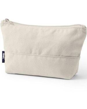 Lands' End Canvas-Kulturbeutel Mit Reiãÿverschluss, Damen, Grã¶Ãÿe:Null Regular, Weiãÿ, Baumwolle, By - Natur